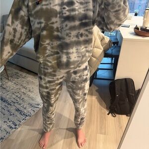 Aviator Nation Gray Tie-Dye Sweater and Joggers